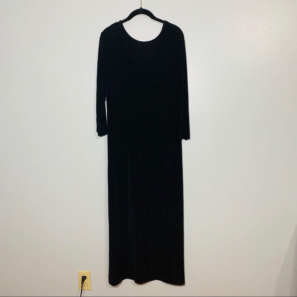 Slinky Brand Black Long Sleeve Maxi Dress
